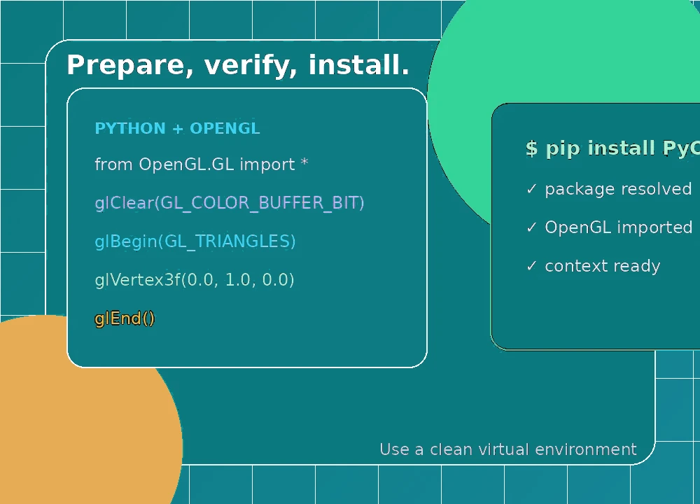 PyOpenGL download verification visual