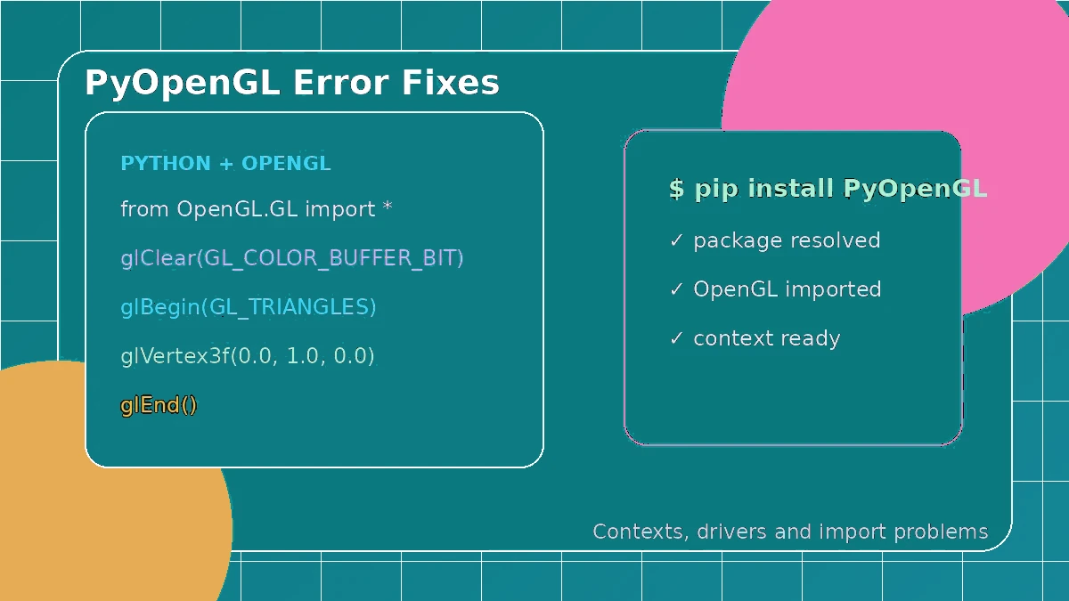 PyOpenGL troubleshooting visual
